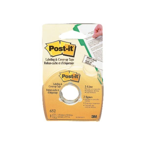 Post-It Notes Cover-Up And Labeling Tape, 2-Line Width, 700"