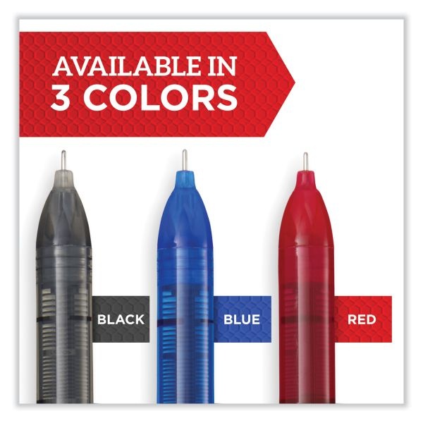 Sharpie Roller Professional Design Roller Ball Pen, Stick, Fine 0.5 Mm, Red Ink, Black/Red Barrel, Dozen