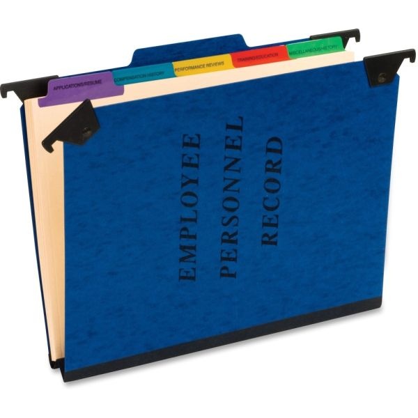 Pendaflex Hanging-Style Personnel File Folder, 2" Expansion, 9-1/2" X 11-3/4", Letter Size, Blue