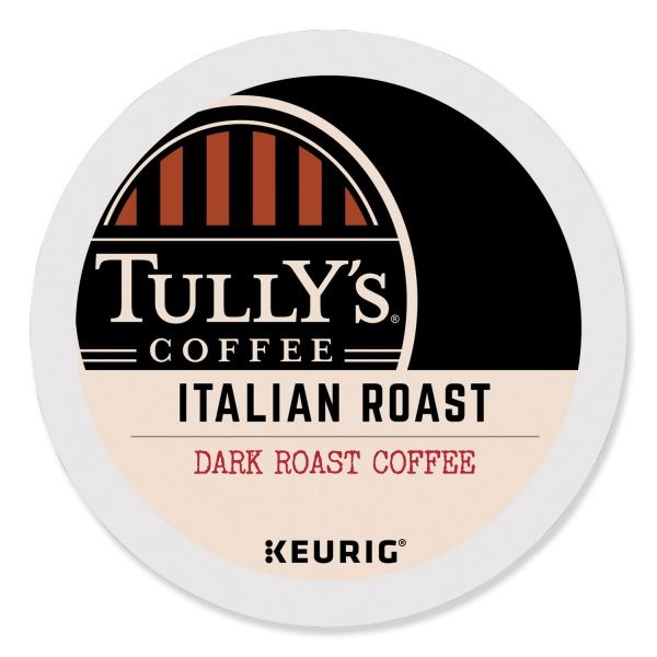 Tully's Coffee Italian Roast Coffee K-Cups, Dark Roast, 96/Carton