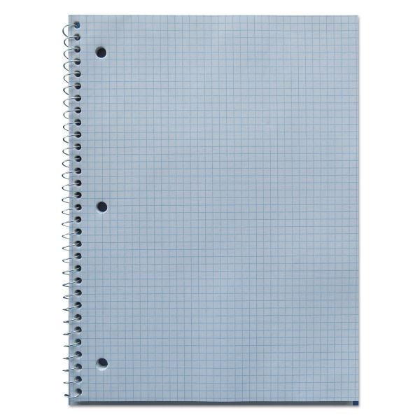 Universal Wirebound Notebook, 1 Subject, Quadrille Rule, Black Cover, 10.5 X 8, 70 Sheets