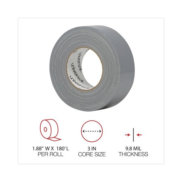 Universal General-Purpose Duct Tape, 3" Core, 1.88" X 60 Yds, Silver