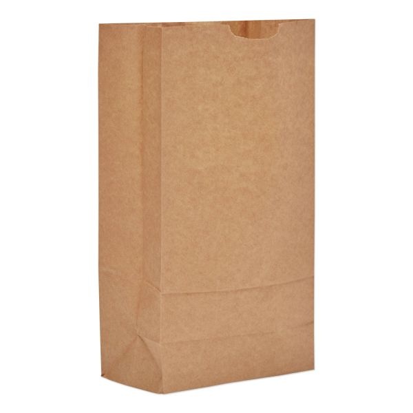 General Grocery Paper Bags, 57 Lb Capacity, #10, 6.31" X 4.19" X 13.38", Kraft, 500 Bags