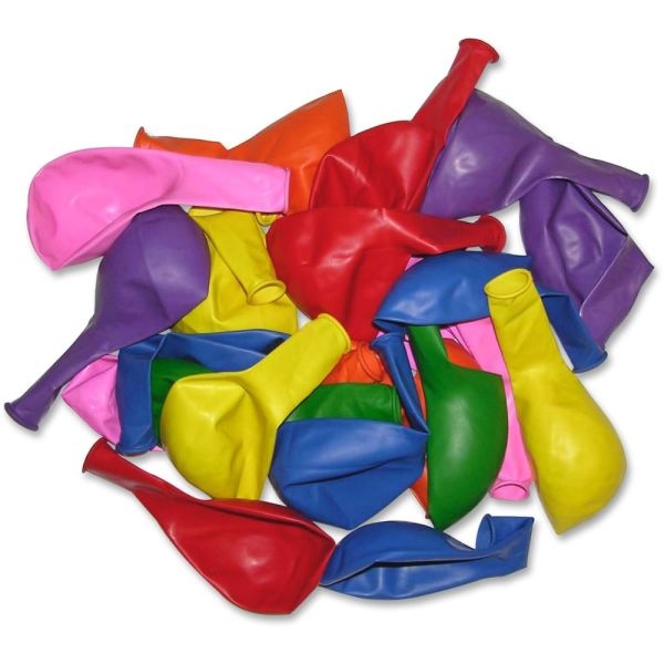 Tatco Latex Balloons, 12", Assorted Colors, Pack Of 100
