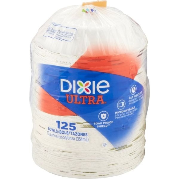 Dixie Ultra Heavyweight Paper Bowls, 12 Oz, Case Of 125