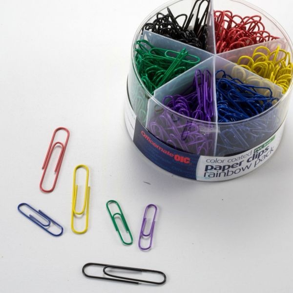 Officemate Giant #2 Plastic-Coated Paper Clips