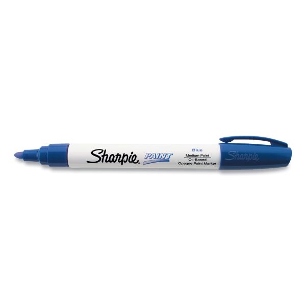 Sharpie Permanent Paint Marker, Medium Bullet Tip, Blue