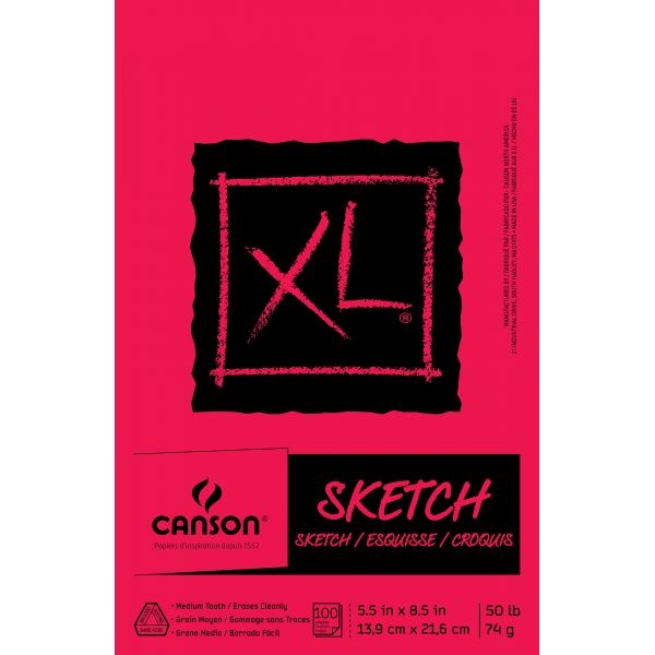 Canson Xl Sketch Foldover Pad 5.5"X8.5"