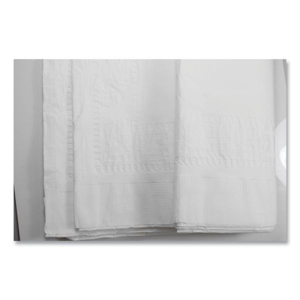 Tablemate Table Set Poly Tissue Table Cover, 54" X 108", White, 6/Pack