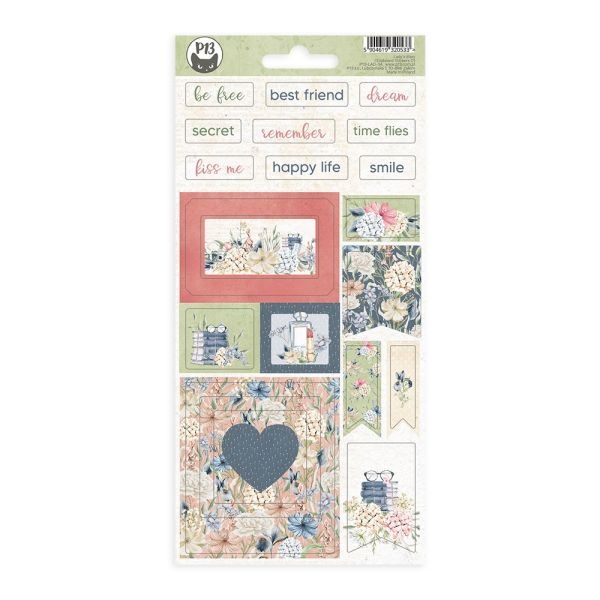 Lady's Diary Chipboard Stickers 4"X8"