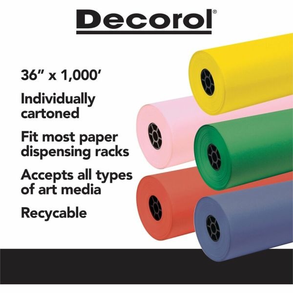 Pacon Decorol Flame-Retardant Paper Roll, 36" X 1000', Black