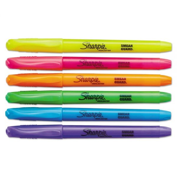 Sharpie Pocket Style Highlighters, Assorted Ink Colors, Chisel Tip