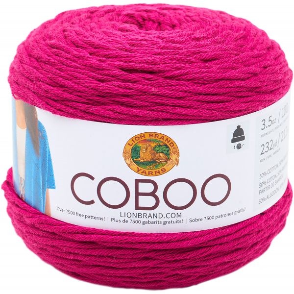 Lion Brand Coboo Yarn - Magenta