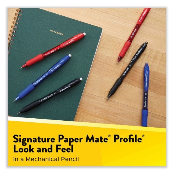 Paper Mate Profile Mechanical Pencils, 0.7 Mm, Hb (#2), Black Lead, Assorted Barrel Colors, 8/Pack