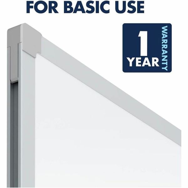 Mead Basic Melamine Dry-Erase Whiteboard, 17 1/2" X 23 12/16", Aluminum Frame With Silver Finish