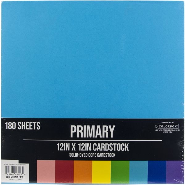 Cardstock Assortment 12"X12" 180/Pkg
