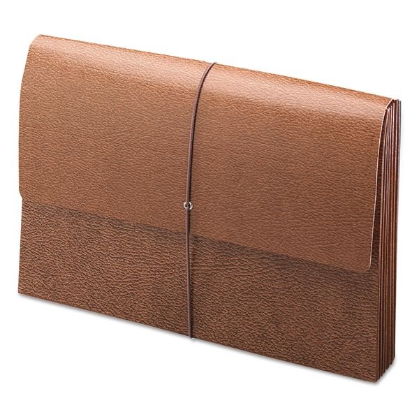 Smead Leather-Like Expanding Wallet, Legal Size, 30% Recycled, Brown