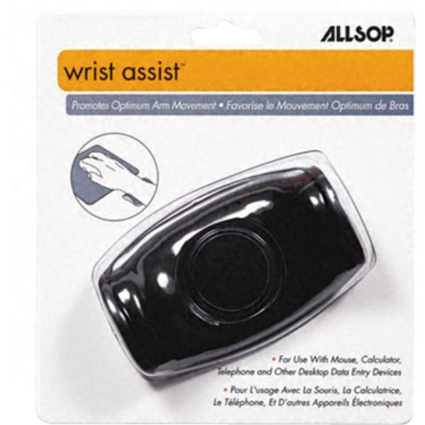 Allsop Wrist Assist Memory Foam Ergonomic Wrist Rest, 6 X 6.5, Black