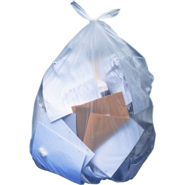 Heritage Accufit 55 Gallon Trash Bags, Clear, Low-Density, 1.30 Mil Thickness, 55 Gallon, 100/Carton