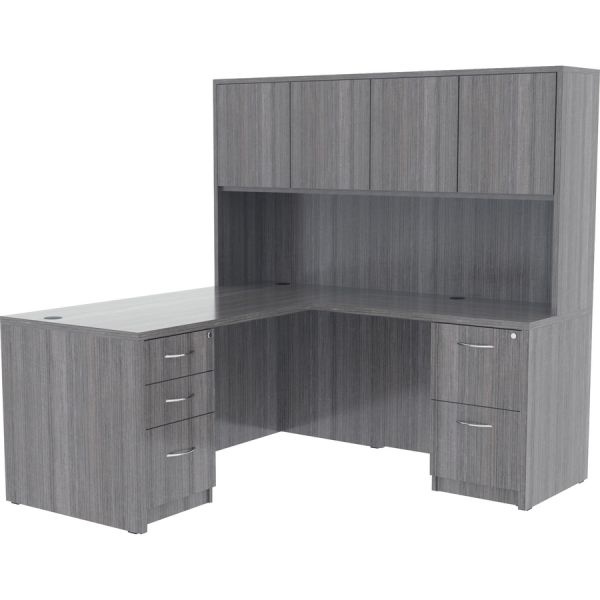 Lorell Essentials Series Stack-On Hutch With Doors