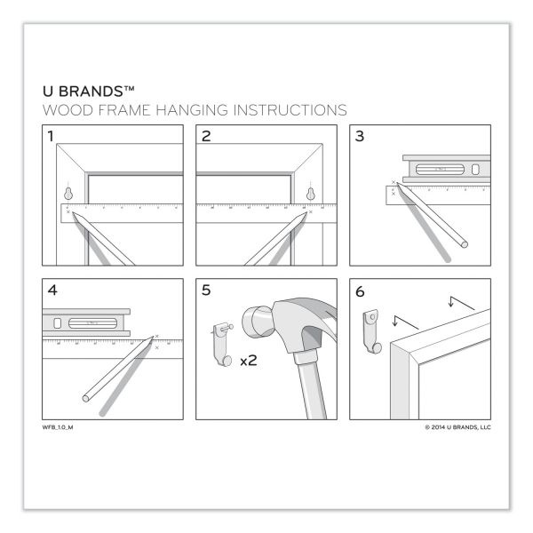 U Brands Linen Bulletin Board, 30 X 20 Inches, White déCor Frame