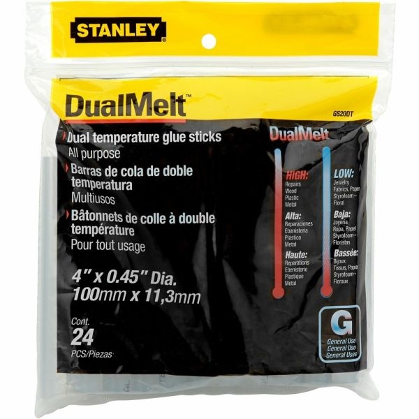 Stanley-Bostitch Dual Temperature Glue Sticks, 11.2 Oz, Clear, Pack Of 24
