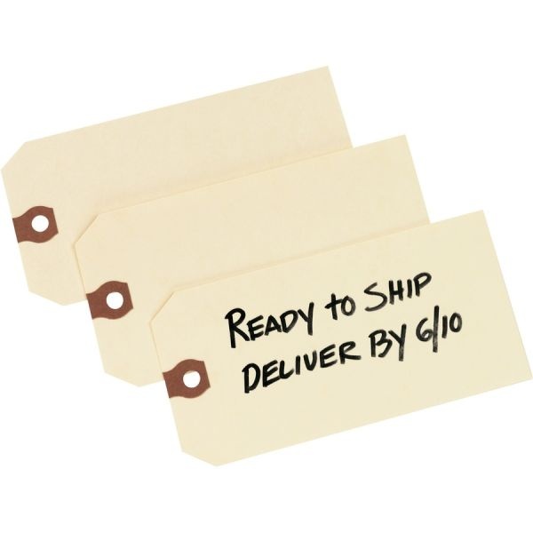 Avery Manila "G" Shipping Tags - 3.75" Length X 1.87" Width - Rectangular - 1000 / Box - Manila