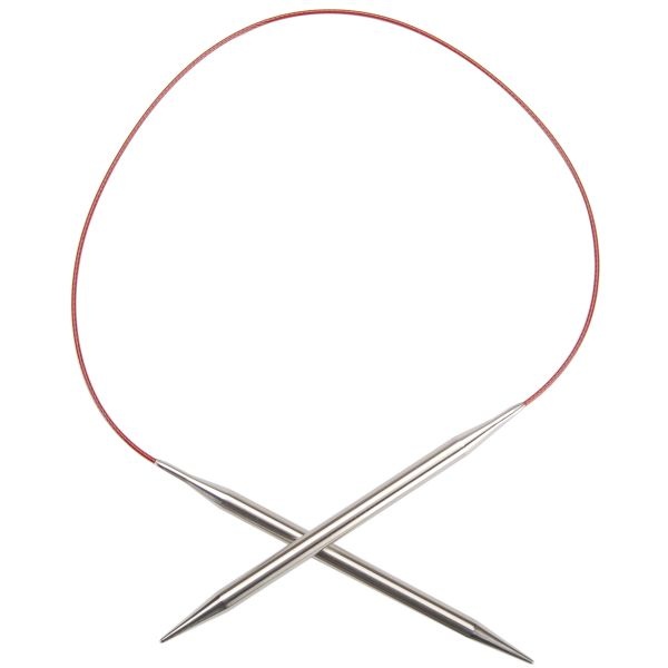 Chiaogoo Red Lace Stainless Circular Knitting Needles 24"