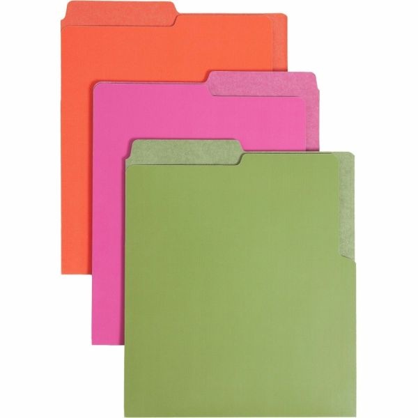 Smead Organized Up Heavyweight Vertical File Folders, 8-1/2" X 11", Assorted Colors, Pack Of 6 Folders