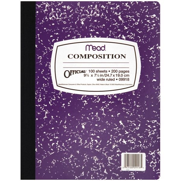 COMPOSITION PAPER 8.5X11 REAM COLLEGE RULE