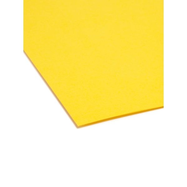 Smead Color File Folders, Legal Size, 1/3 Cut, Yellow, Box Of 100