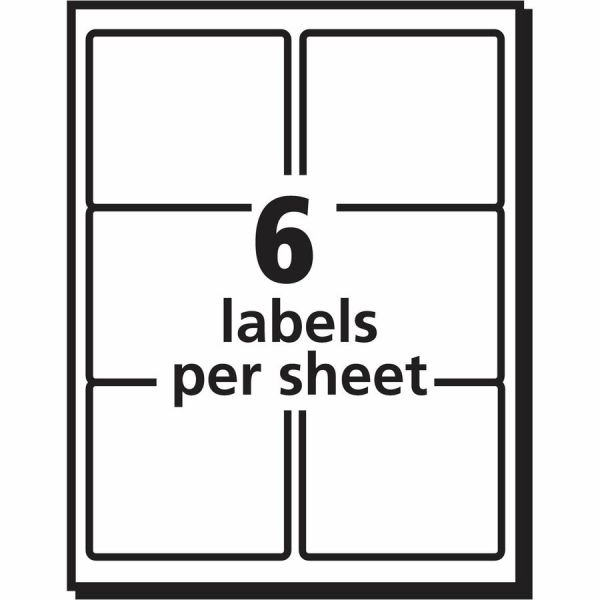 Avery Ecofriendly Permanent Shipping Labels, 48464, 3 1/3" X 4", 100% Recycled, White, Box Of 600