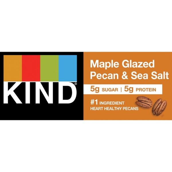 Kind Maple Glazed Pecan And Sea Salt Nut And Spice Bars, 1.4 Oz, Box Of 12