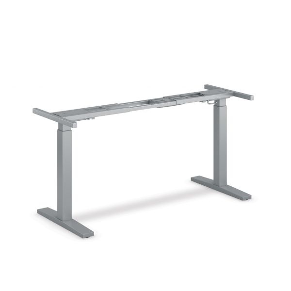 Hon Coordinate Height-Adjustable Base, 60W X 23.07D X 26.25 To 43.5H, Silver