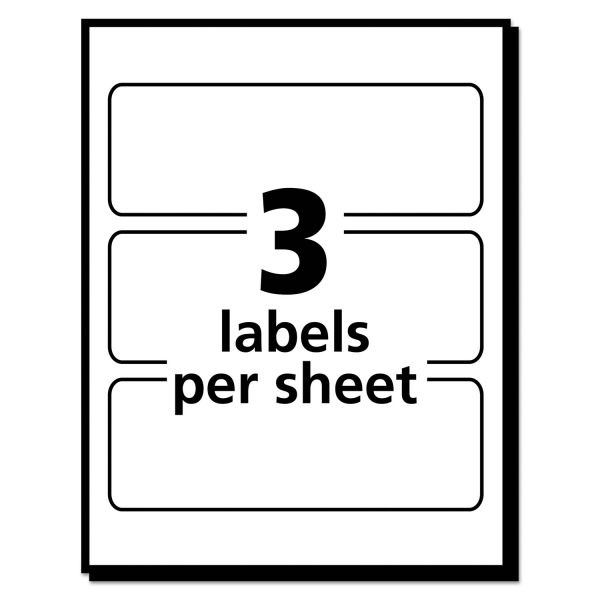 Avery Removable Multi-Use Labels, Inkjet/Laser Printers, 1.5 X 4, White, 3/Sheet, 50 Sheets/Pack, (5452)
