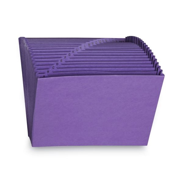 Smead Expanding A-Z Files Without Flap, Letter Size, 7/8" Expansion, Purple
