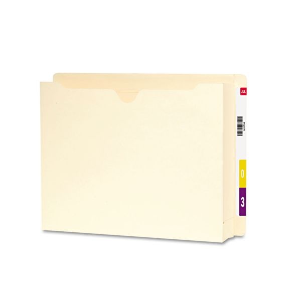 Smead End-Tab Expansion File Jackets, Letter Size, 2" Expansion, Manila, Box Of 25