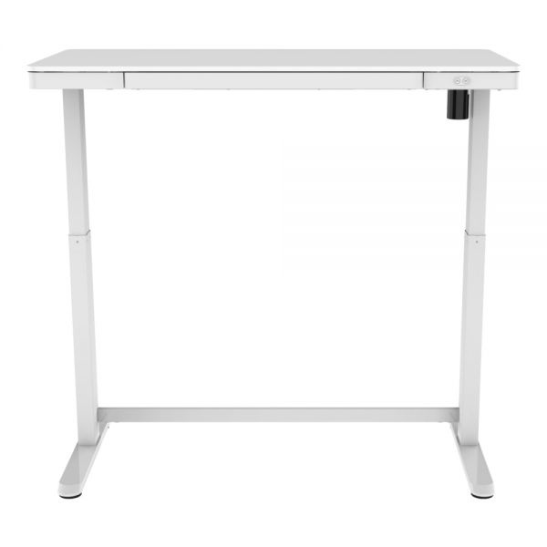 Electric 48'W Height-Adjustable Standing Desk, White