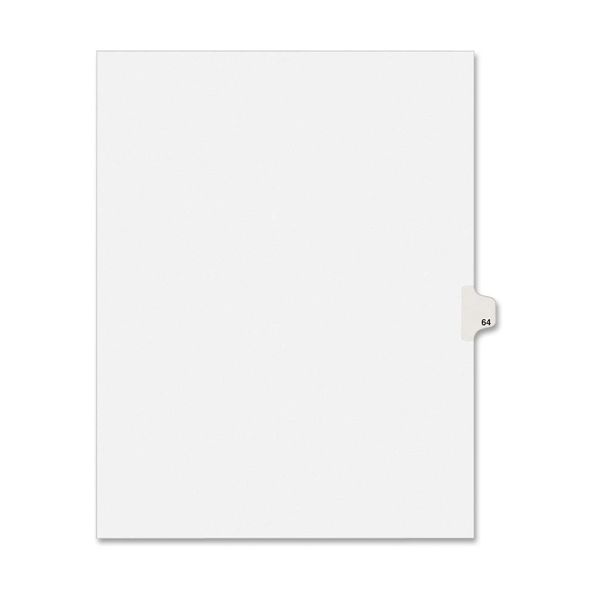 Avery Preprinted Legal Exhibit Side Tab Index Dividers, Avery Style, 10-Tab, 64, 11 X 8.5, White, 25/Pack, (1064)