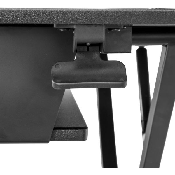 Sit Stand Desk Converter - Keyboard Tray - Height Adjustable Ergonomic Desktop/Tabletop Standing Desk - Large 35"X21" Surface