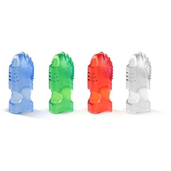 Lee Tippi Micro-Gel Fingertip Grips, Size 3, X-Small, Assorted, 10/Pack