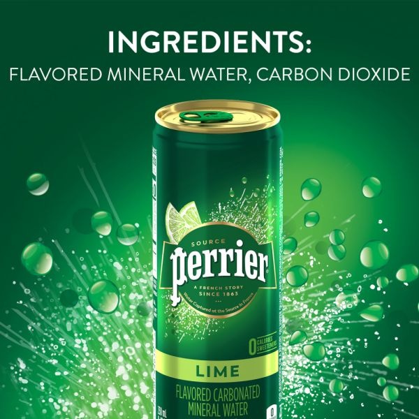Perrier Slim Can Mineral Water Beverage
