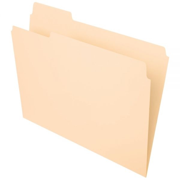 File Folders, 1/3 Tab Cut, Left Position, Letter Size, Manila, Pack Of 100