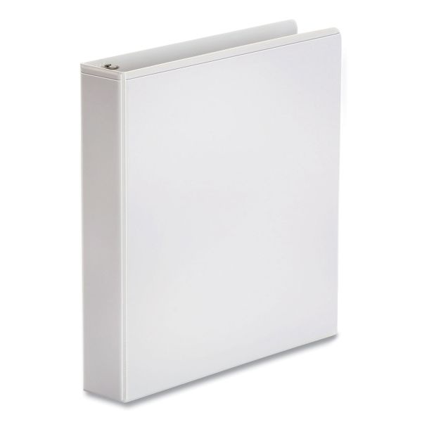 Universal Economy Round Ring View Binder, 3 Rings, 1.5" Capacity, 11 X 8.5, White, 12/Carton