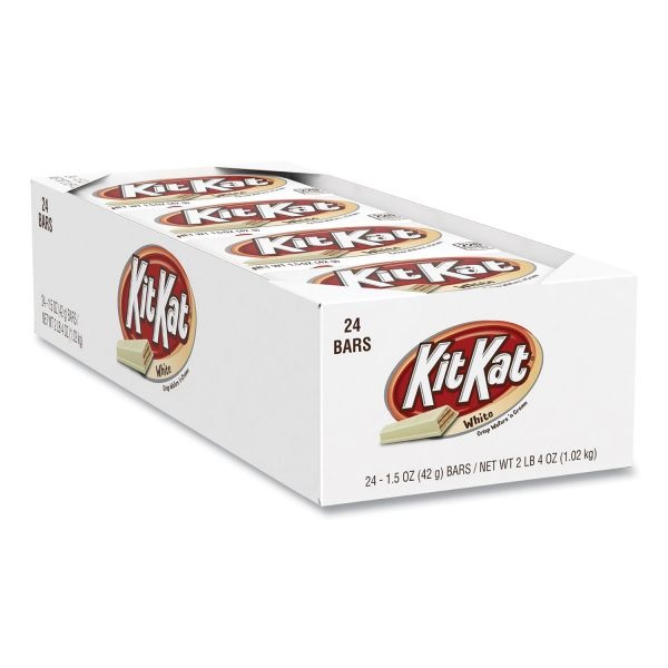 Kit Kat Wafer Bar With White Creme, 1.5 Oz Bar, 24 Bars/Box