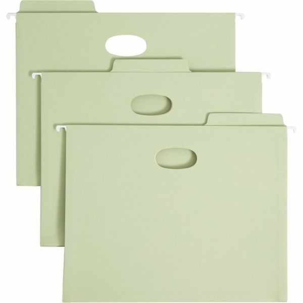 Smead Fastab Hanging Pockets, Letter Size, Moss, Box Of 9