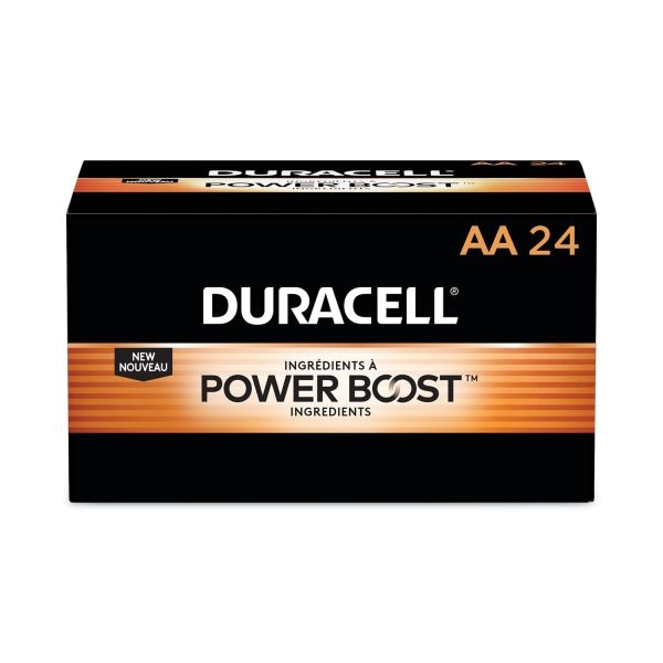 Duracell Power Boost Coppertop Alkaline Aa Batteries, 24/Box