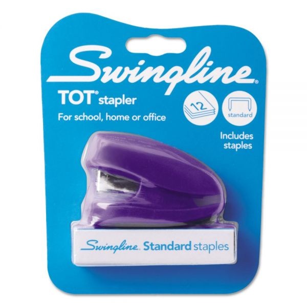 Swingline Tot Mini Stapler, 12-Sheet Capacity, Purple