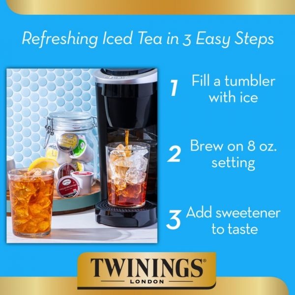 Twinings Tea K-Cups, Chai Tea, 0.12 Oz K-Cups, 24/Box