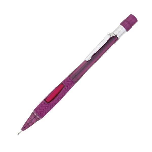 Pentel Quicker-Clicker Mechanical Pencil, 0.9 Mm, Transparent Red